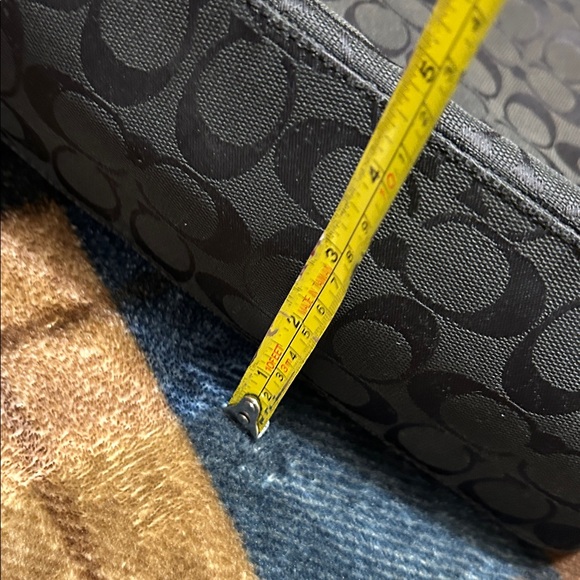 Coach Black Hobo Bag with Signature Pattern - Picture 9 of 10
